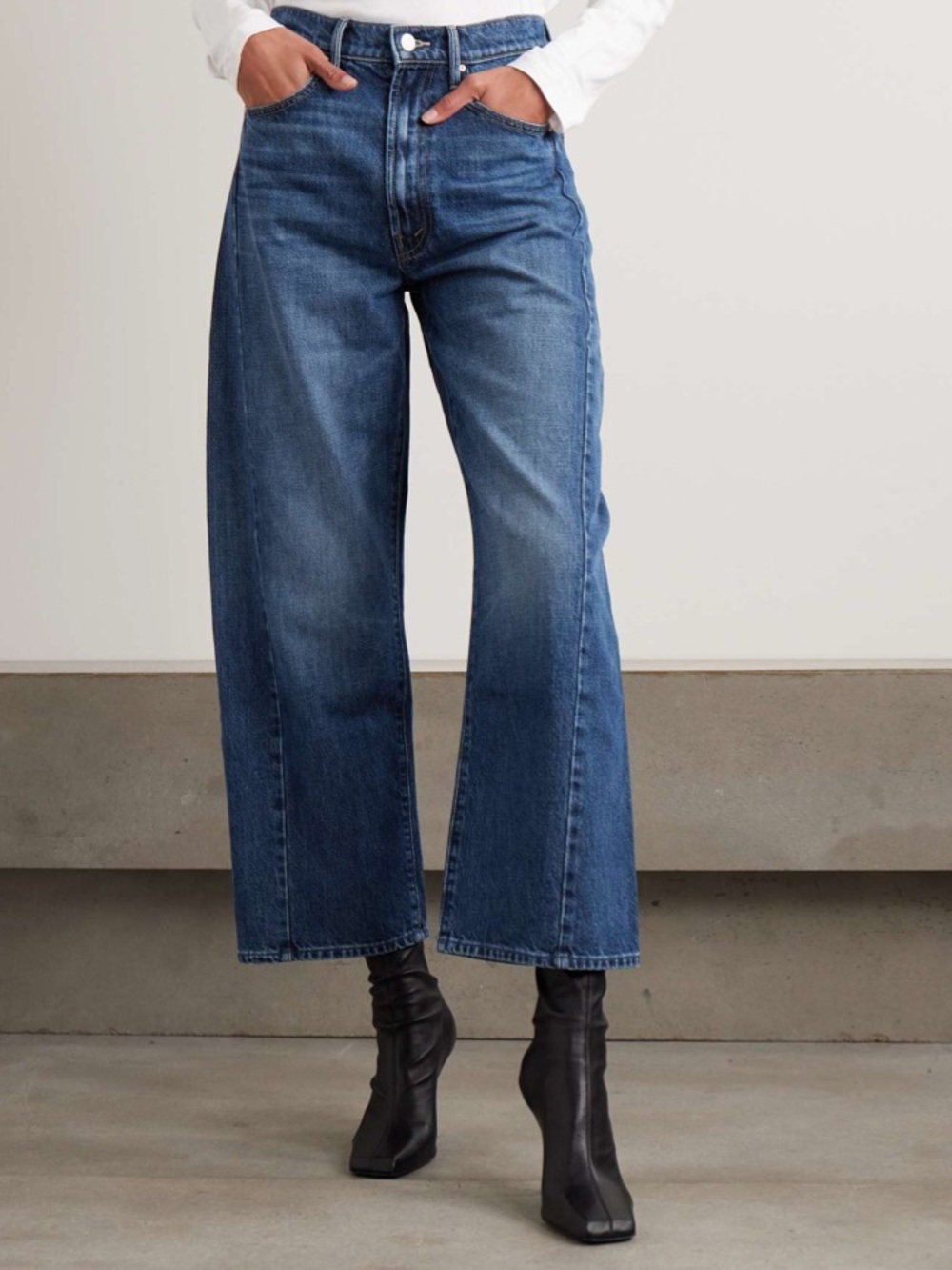 MOTHER Superior The Half Pipe Ankle High-Rise Barrel-Leg Women’s Jeans Size 27